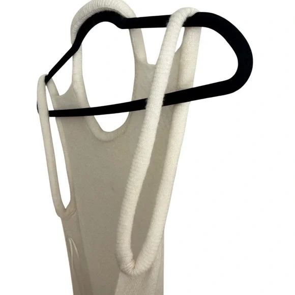 NEW Aya Muse Aura Ivory Cream Silk Wool Cashmere Sleeveless Dress Large - Picture 8 of 15